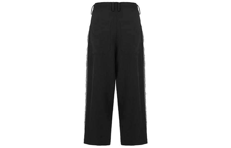 Lookbook (W) ヨウジヤマモト S''YTE FW22 ブラック ストレートパンツ コントラストトリム付き。 YV-P06-100-01