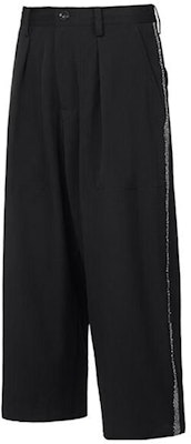 (W) ヨウジヤマモト S''YTE FW22 ブラック ストレートパンツ コントラストトリム付き。 YV-P06-100-01 Shop (W) ヨウジヤマモト S''YTE FW22 ブラック ストレートパンツ コントラストトリム付き。 YV-P06-100-01