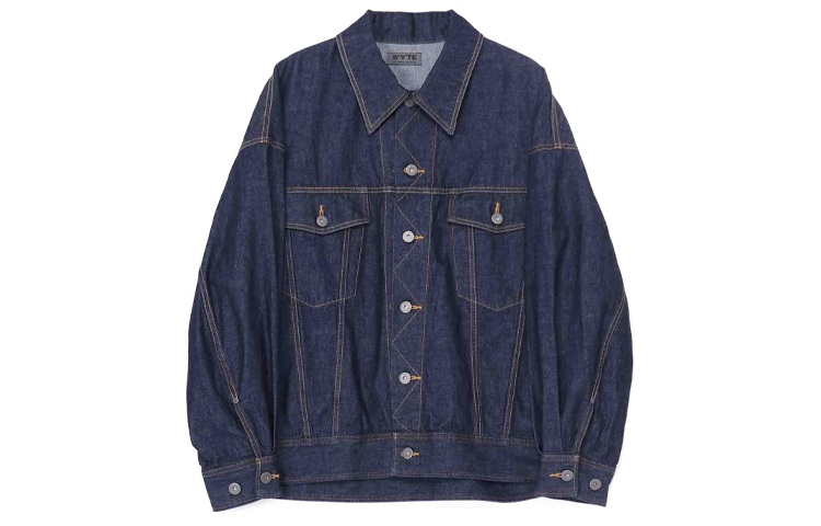 (Women) Yohji Yamamoto S'YTE SS23  Loose-Fit Button Denim Jacket Denim Blue. UV-Y34-005-1-03