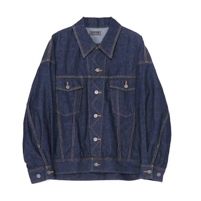 (Women) Yohji Yamamoto S'YTE SS23 Loose-Fit Button Denim Jacket Denim Blue. UV-Y34-005-1-03