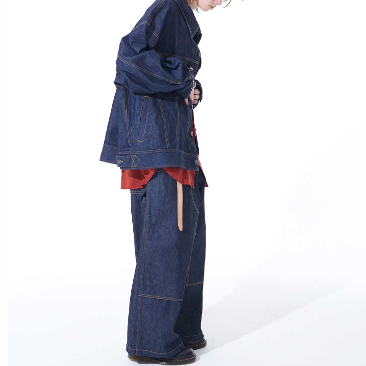 Purchase (W) ヨウジヤマモト S''YTE SS23 ルーズフィット ボタン デニムジャケット デニムブルー UV-Y34-005-1-03