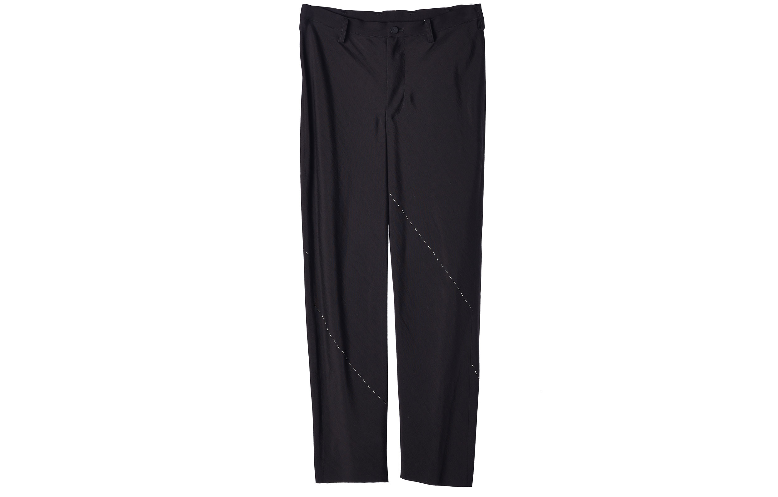 (Women) Yohji Yamamoto SS21  Silver Thread Casual Pants Black FD-P21-200