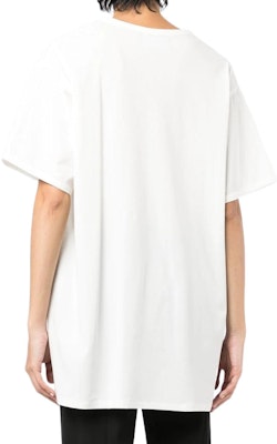 (W) ヨウジヤマモト SS22 ホワイト グラフィック スローガンプリント カジュアルTシャツ FG-T63-274 Purchase (W) ヨウジヤマモト SS22 ホワイト グラフィック スローガンプリント カジュアルTシャツ FG-T63-274