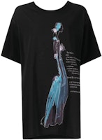(Women) Yohji Yamamoto SS22 Graphic Print Crewneck Short Sleeve T-Shirt Women Black FG-T67-275 (Women) Yohji Yamamoto SS22 Graphic Print Crewneck Short Sleeve T-Shirt Women Black FG-T67-275