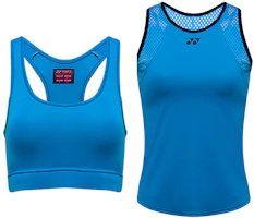 (Women) YONEX Mesh Detachable Sports Tank Top Deep Sky Blue 20576EX-425 (Women) YONEX Mesh Detachable Sports Tank Top Deep Sky Blue 20576EX-425