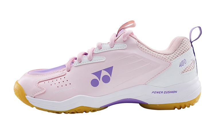 (Women) YONEX Power Cushion Badminton Shoes Light Pink Purple Anti-slip Lightweight SHB460CR Light Pink-Purple.