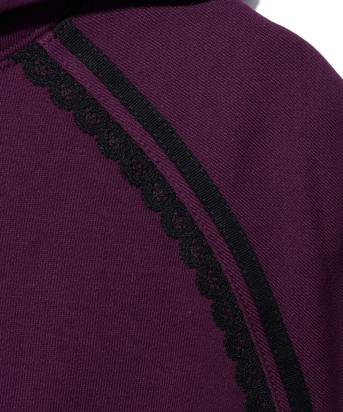 Sizing (Women) Yoohee [Anedain X Yuhee] Lace Trimmed Purple Hooded Zip-Up YHHZGC004PU