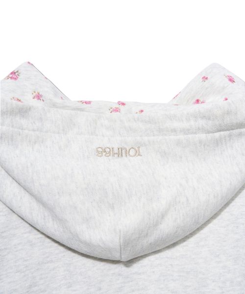 Purchase (Women) Yoohee [Jooyoung X Youhee] Heart Applique Hood Zip-Up Light Grey Hoodie YHHZGC001LG