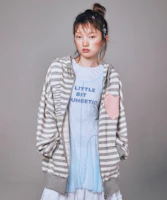 (Women) YOOHEE I Love Applique Hood Zip-Up Melange Grey Hoodie YHHZFC001MG (Women) YOOHEE I Love Applique Hood Zip-Up Melange Grey Hoodie YHHZFC001MG