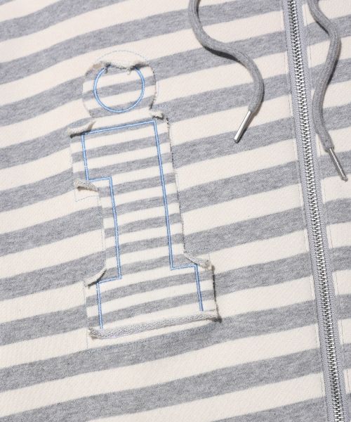 Sizing (W) 유희 아이 러브 아플리케 후드 집업 멜란지 그레이 후디 YHHZFC001MG