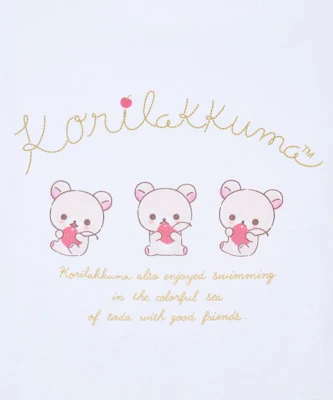 (Women) Yoohee Korilakkuma White Lace Off-Shoulder T-Shirt YHSTGB083WH Details for (Women) Yoohee Korilakkuma White Lace Off-Shoulder T-Shirt YHSTGB083WH