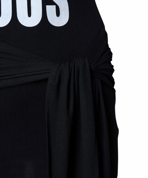 Purchase (Women) Yoohee Lettering Wrap Dress Black YHOPGB002BK