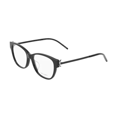 (Women) YSL Saint Laurent Capsule Series Butterfly Optical Glasses Women Black Silver Logo SLM48O-C/F-002