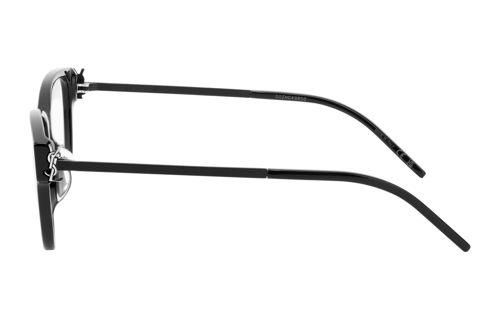 Shop (W) Cermin Mata Wanita YSL Saint Laurent Butterfly Hitam Perak Logo Capsule Series SLM48O-C/F-002