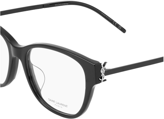 (W) Cermin Mata Wanita YSL Saint Laurent Butterfly Hitam Perak Logo Capsule Series SLM48O-C/F-002 Details for (W) Cermin Mata Wanita YSL Saint Laurent Butterfly Hitam Perak Logo Capsule Series SLM48O-C/F-002