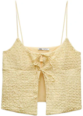 (W) ZARA レイヤード テクスチャー ノースリーブ タンクトップ レディース イエロー 5157301-300 Buy (W) ZARA レイヤード テクスチャー ノースリーブ タンクトップ レディース イエロー 5157301-300