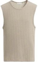 (Women) ZARA Minimalist Ribbed Tank Top Beige - Stylish & Versatile. 5644839-710 (Women) ZARA Minimalist Ribbed Tank Top Beige - Stylish & Versatile. 5644839-710