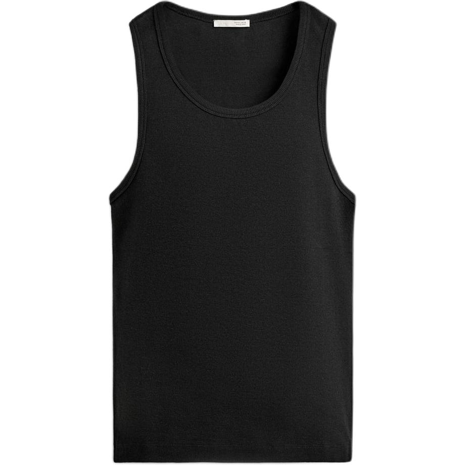 (Women) ZARA Ribbed Knit Solid Slim-Fit Sleeveless Round-Neck Tank Top 4087450-800-APPAREL
