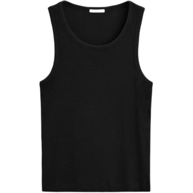 (Women) ZARA Summer Slim Fit Ribbed Sleeveless Tank Top - Black 4087453-800