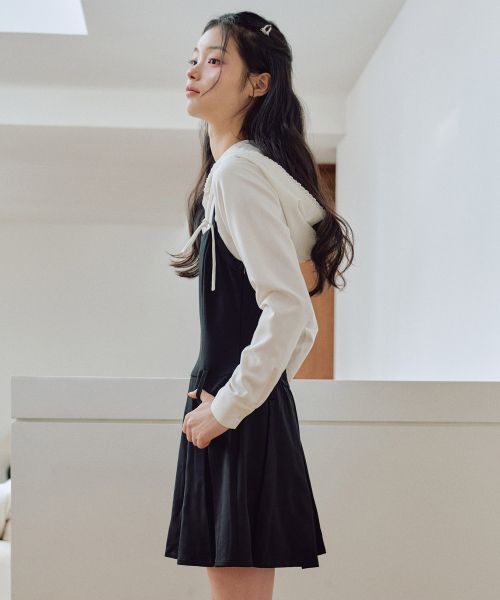 Purchase (Women) Zero Planet Dalin Bustier Pleated Mini Dress [BLACK] Z25FDR04BK