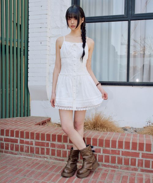 Shop (Women) Zero Planet Lucia Sleeveless Mini Dress [White] Z25HDR06WH