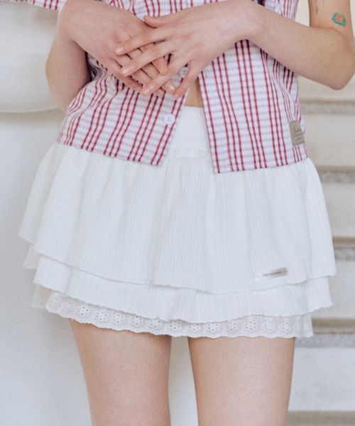 (Women) ZERO PLANET Ray Tutu Skirt Pants [White] Z25HSK01WH
