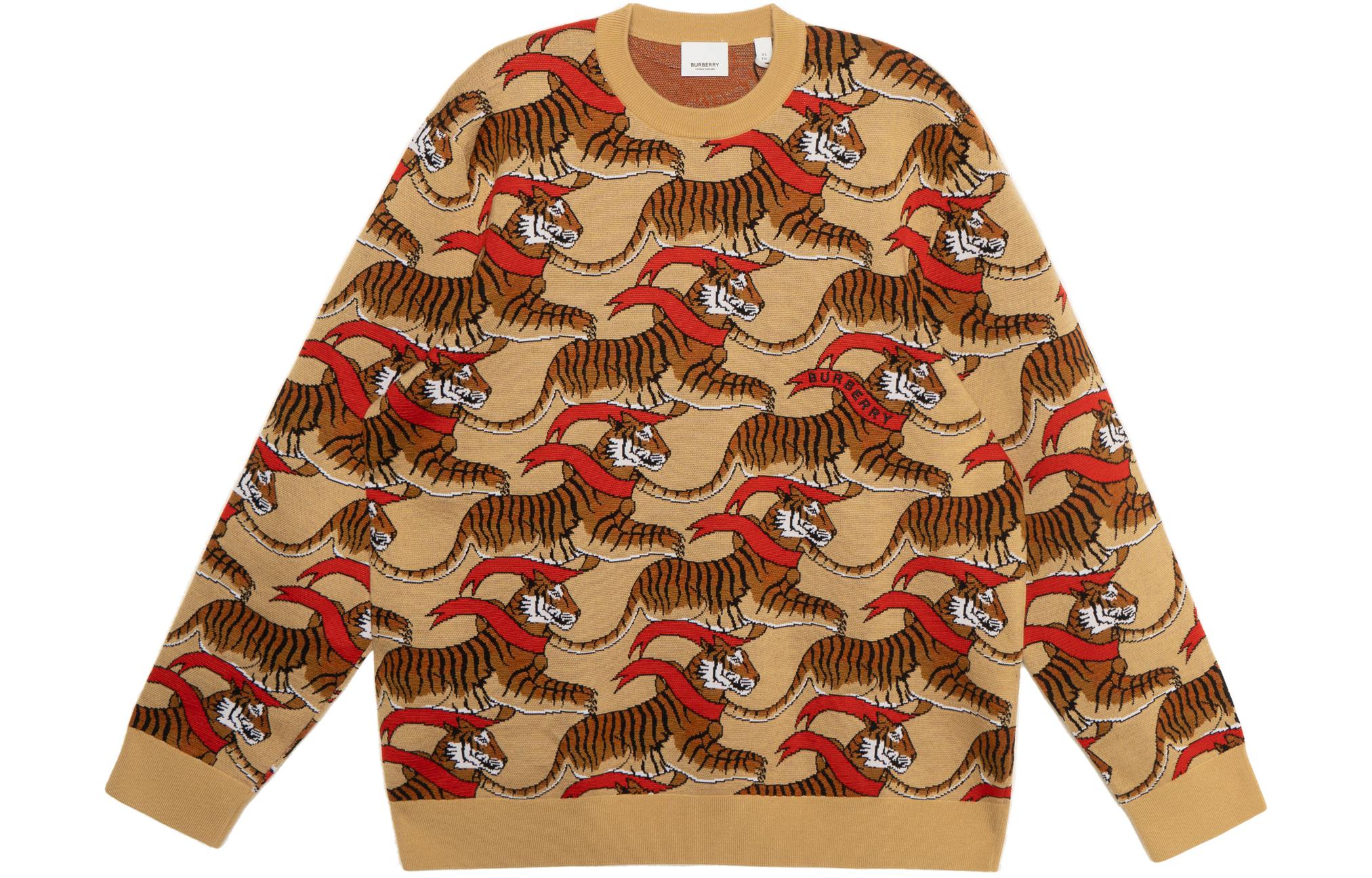 Order 【虎年限定版】Burberry虎纹针织衫 蜜糖米色男装 80513141