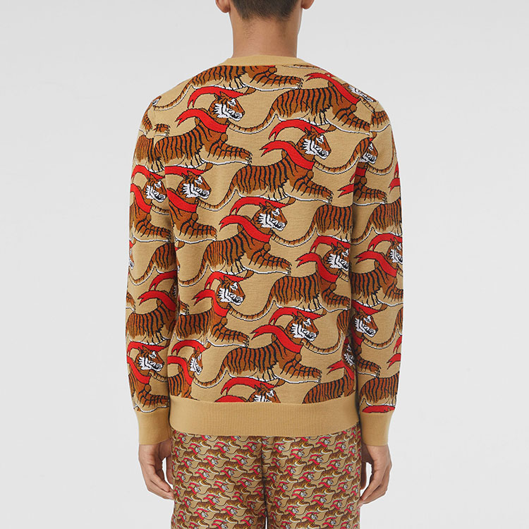 Purchase 【虎年限定版】Burberry虎纹针织衫 蜜糖米色男装 80513141