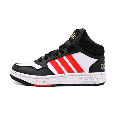 (Youth) (GS) adidas Hoops Mid 'Black White Vivid Red'