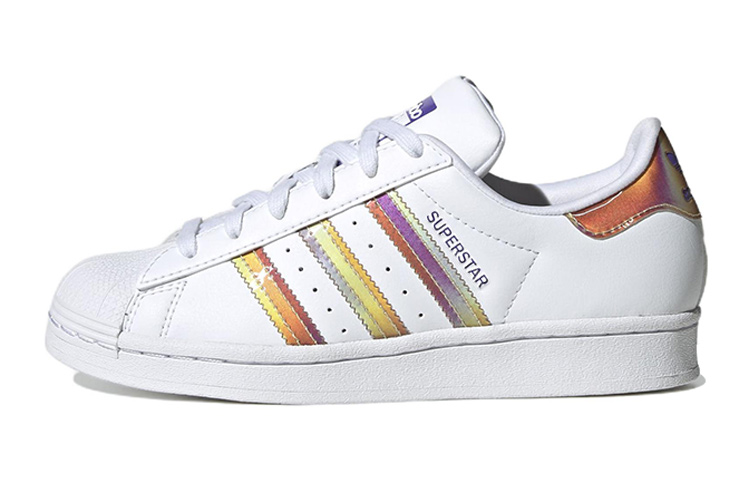 (Youth) (Grade School) adidas Superstar J 'Iridescent - White' HQ4346