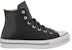 (JR) (Kanak-kanak) Converse Chuck Taylor All Star Lift Platform Kulit High 'Hitam Gading Semula Jadi' A02485C