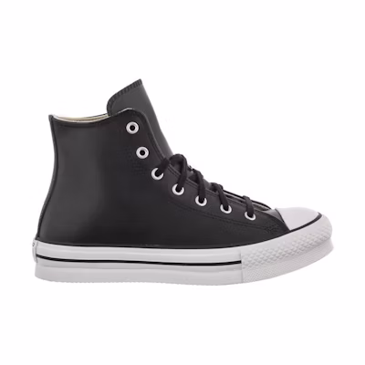 (Youth) (GS) Converse Chuck Taylor All Star Lift Platform Leather High 'Black Natural Ivory'