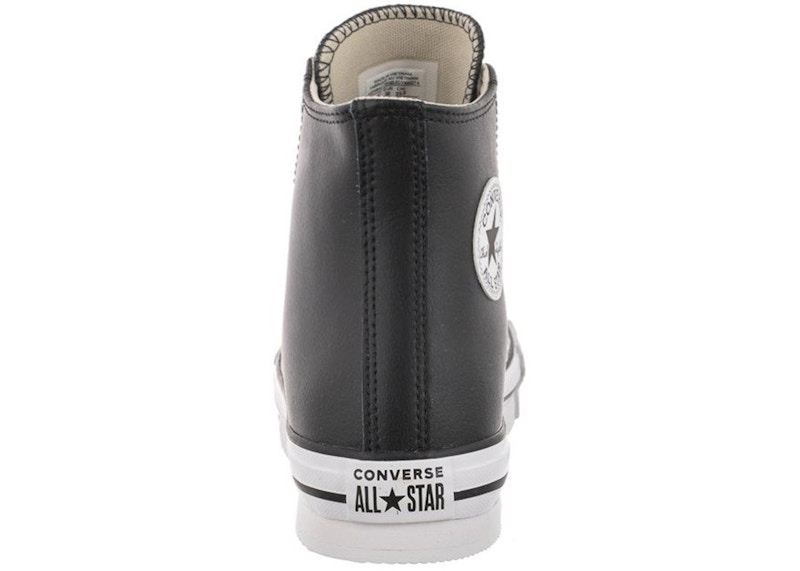 Order (JR) (Grade School) Converse Chuck Taylor All Star Lift Platform Kulit Tinggi 'Hitam Gading' A02485C