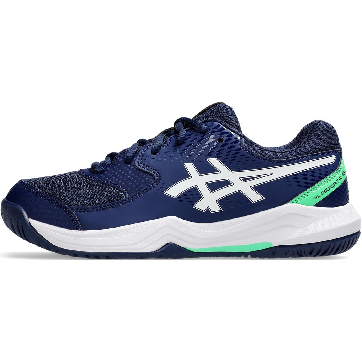 (Youth) (Pre School) ASICS Gel-Dedicate 8 ' Training Shoes Deep Blue Comfortable & Cushioned 1044A077-401