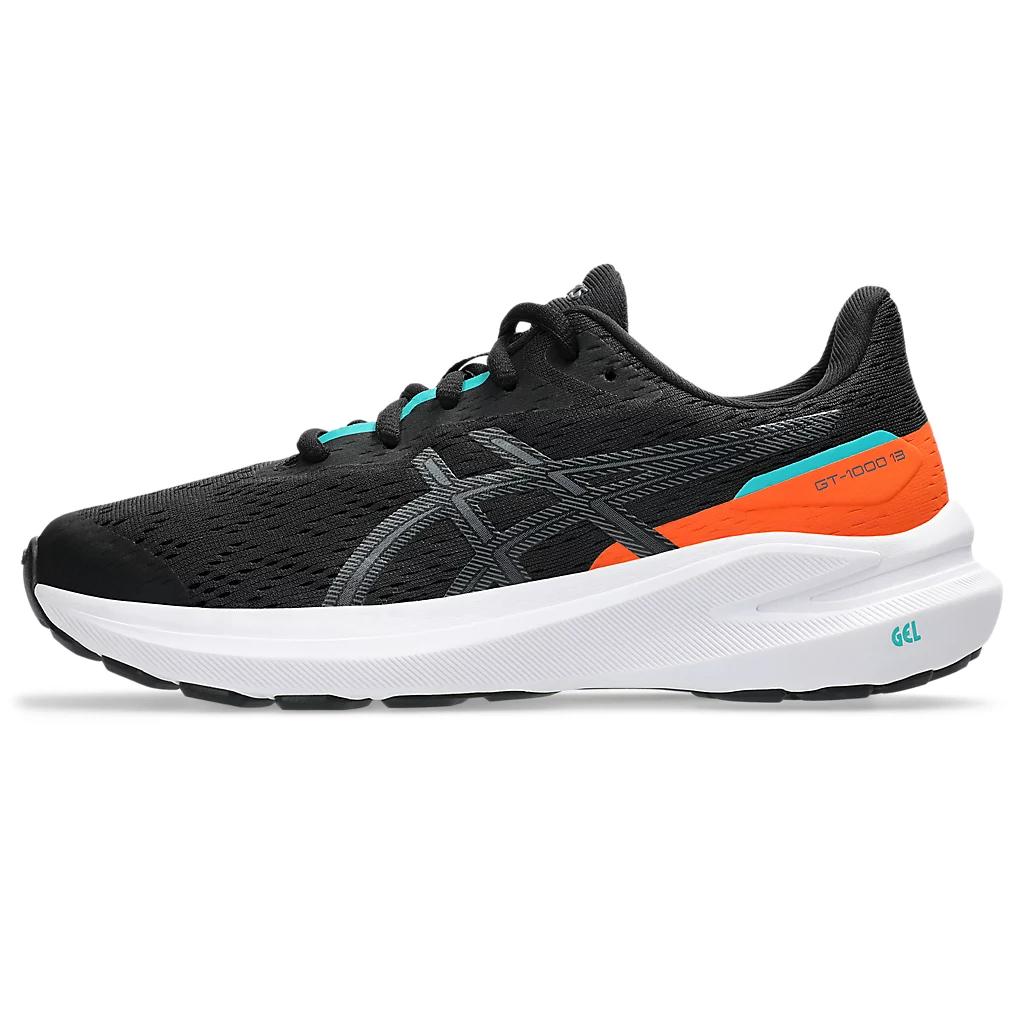 (Youth) (Pre School) Asics GT-1000 13 Training Shoes Black/Carbon - Durable & Comfortable. 1014A343-007