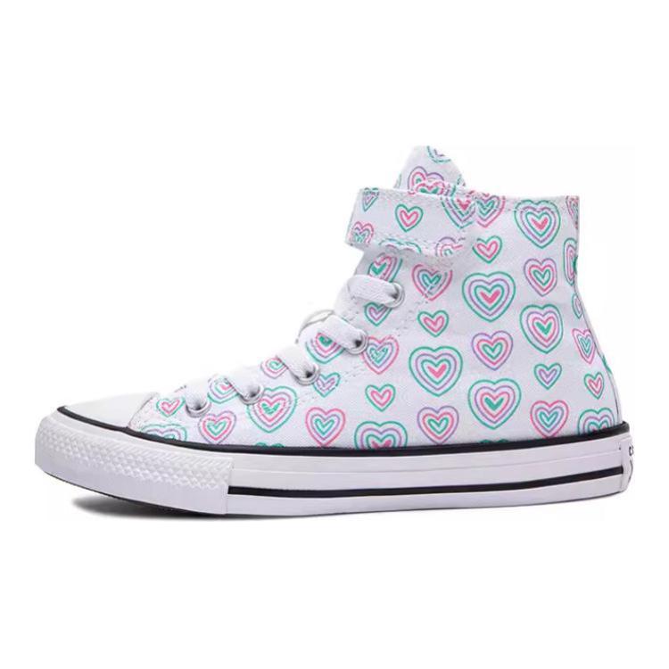 (Youth) (Pre School) Converse High-Top Canvas Shoes White Casual Trendy Sneakers A08377C