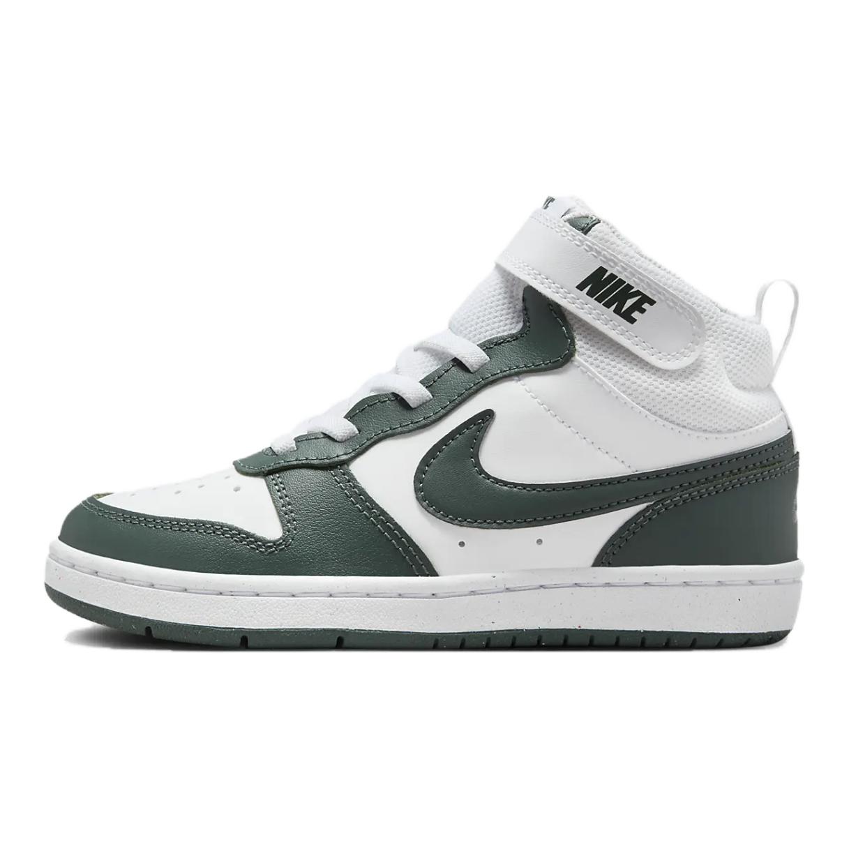 (Youth) (Pre School) Nike Court Borough 2 Mid-Top Sneakers White Green - Lightweight & Comfy CD7783-119