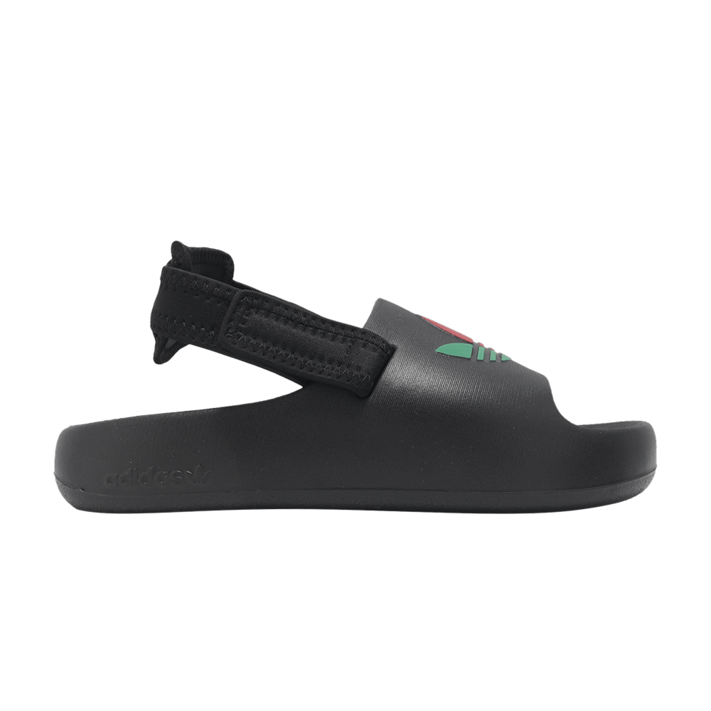 (Youth) adidas adiFOM Adilette Slide J 'Black White Scarlet' JP5522