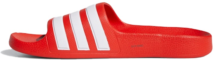 (Youth) adidas Adilette Aqua Slides Red/White EF1750 Buy (Youth) adidas Adilette Aqua Slides Red/White EF1750