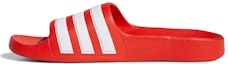 Buy (Youth) adidas Adilette Aqua Slides Red/White EF1750