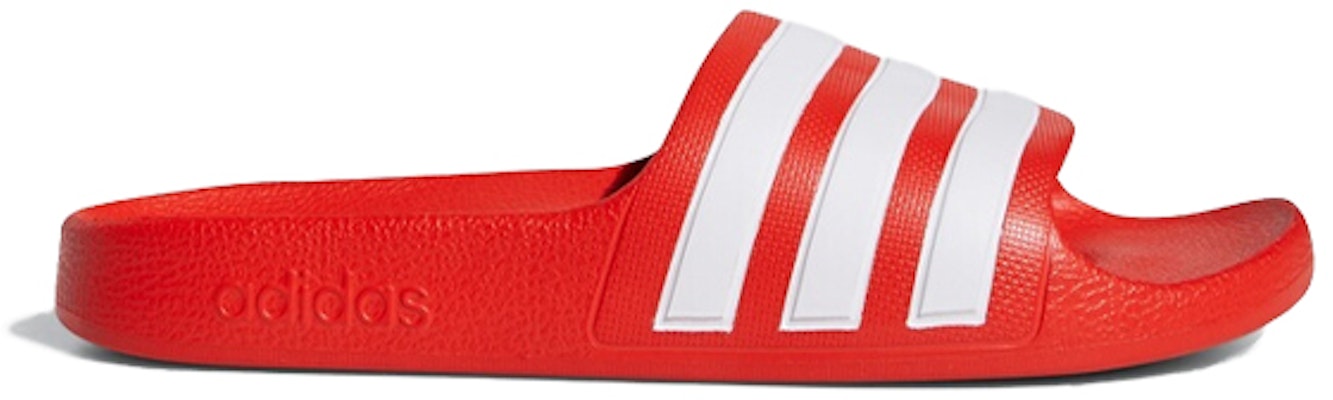 (Youth) adidas Adilette Aqua Slides Red/White EF1750 Order (Youth) adidas Adilette Aqua Slides Red/White EF1750