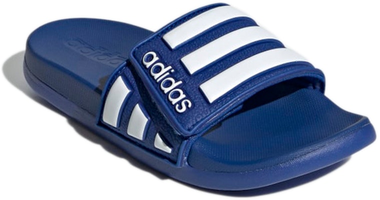 (Youth) adidas Adilette Comfort Adjustable K 'Blue White' GZ5329 Lookbook (Youth) adidas Adilette Comfort Adjustable K 'Blue White' GZ5329