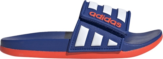 (Youth) adidas Adilette Comfort Adjustable Slide J 'Team Royal Solar Red' EG1351 (Youth) adidas Adilette Comfort Adjustable Slide J 'Team Royal Solar Red' EG1351