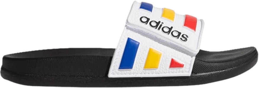 (Youth) adidas Adilette Comfort Adjustable Slides K 'Black Royal Scarlet' FY8840 Buy (Youth) adidas Adilette Comfort Adjustable Slides K 'Black Royal Scarlet' FY8840