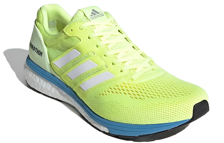 Lookbook 愛迪達 Adizero Boston 7 舒適耐磨跑步鞋 螢光黃