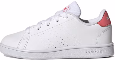 (Youth) adidas Advantage Lifestyle Court Lace Shoes 'White Pink' GY6996 (Youth) adidas Advantage Lifestyle Court Lace Shoes 'White Pink' GY6996