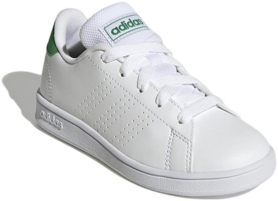 (Youth) adidas Advantage Lifestyle Court Lace Shoes 'White Green' GY6995 Lookbook (Youth) adidas Advantage Lifestyle Court Lace Shoes 'White Green' GY6995