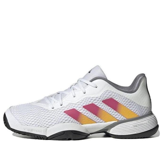 (Youth) adidas Barricade J 'White Lucid Fuchsia' HP9697