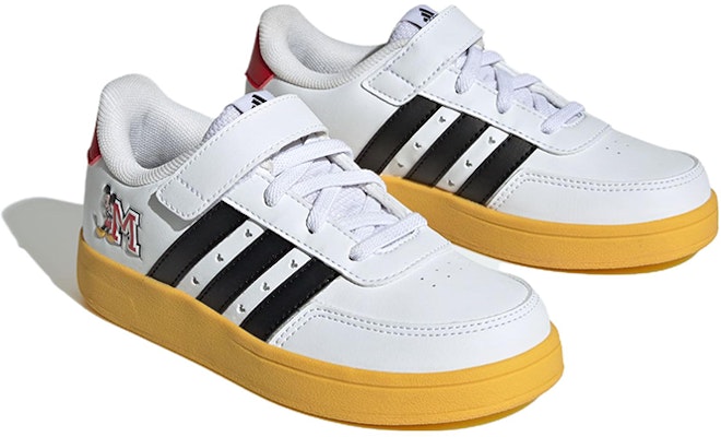 (Youth) adidas Breaknet x Disney 'Mickey Mouse - White Black Gold' IG7163 Lookbook (Youth) adidas Breaknet x Disney 'Mickey Mouse - White Black Gold' IG7163