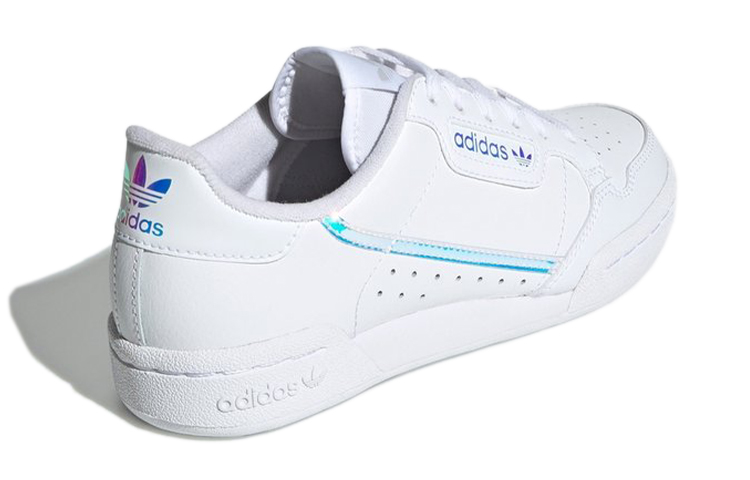 Shop (JR) 阿迪达斯Continental 80 J '白色虹彩' EE6471